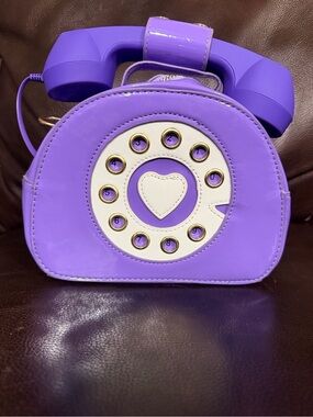 Purple Retro Telephone Purse - Cute Novelty Women’s Purse